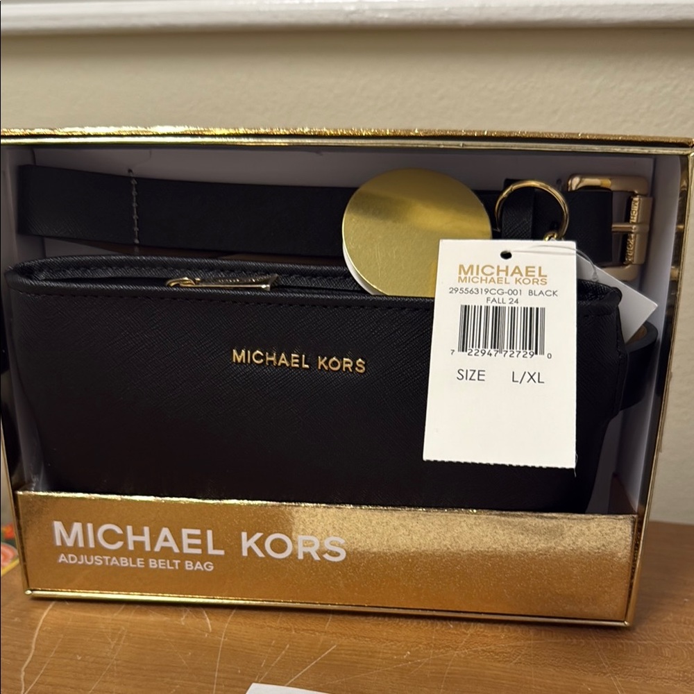 Michael Kors Black Adjustable Belt Bag